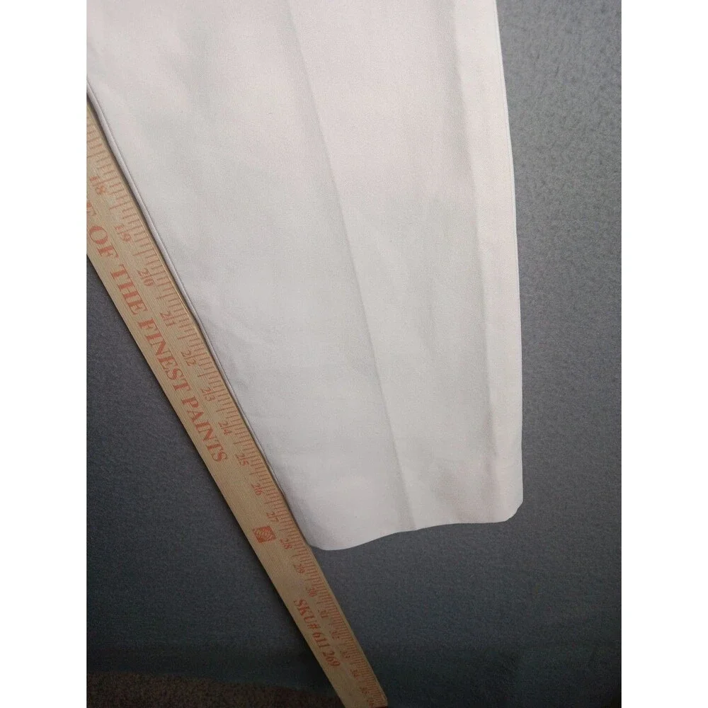 Gucci Men’s Ivory Silk Blend Dress Pants IT 44 Slim Tailored Made in Italy